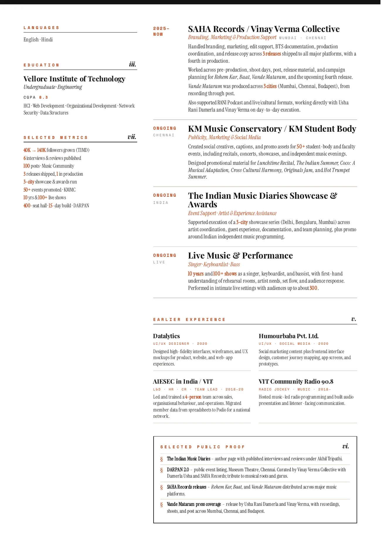 Akhil Tripathi CV, page 2
